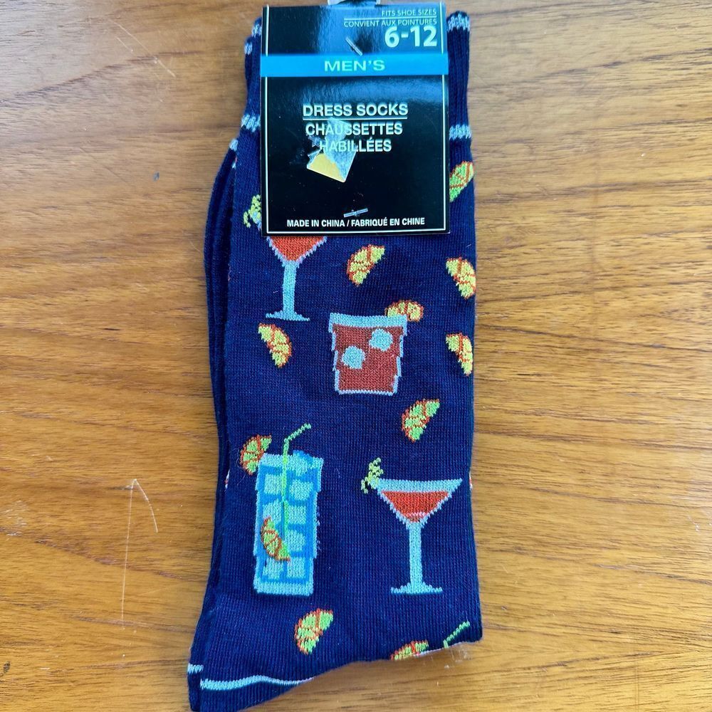 New Cocktail Socks Mens 6 - 12